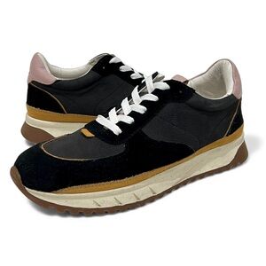 Madewell Kickoff Trainer Sneakers in Dark Colorblock Nubuck and Suede Size 9.5
